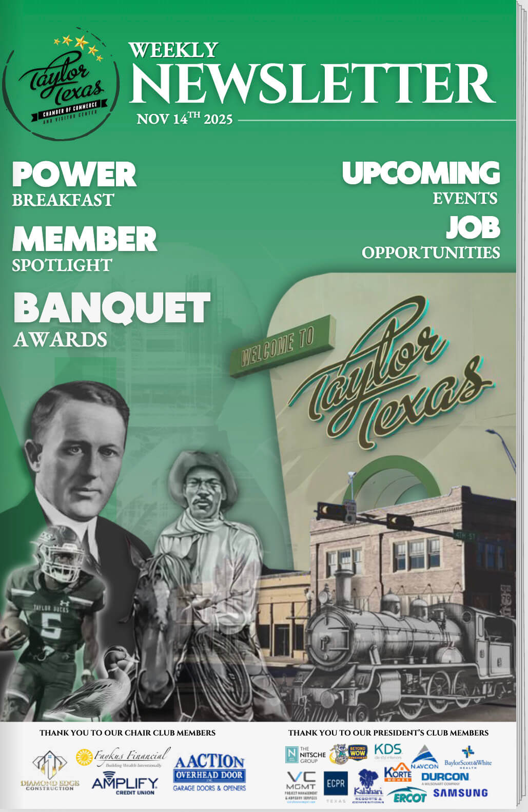 November 14th Newsletter Taylor Chamber of Commerce